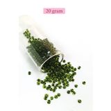 Royaleks BNC179 8/0 3 mm 20 gr Şeffaf Yeşil Siyah Dökme Cam Kum Boncuk