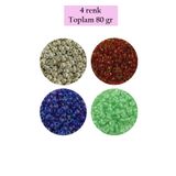 Royaleks BNC417 8/0 3 mm 4 Renk Toplam 80 gr Dökme Cam Kum Boncuk