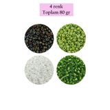 Royaleks BNC418 8/0 3 mm 4 Renk Toplam 80 gr Dökme Cam Kum Boncuk