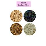 Royaleks BNC427 2 mm 10 mm 4 Renk 80 gr Uzun Boru Kesme Boncuk