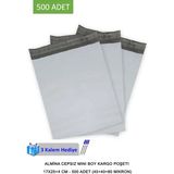 Royaleks Cepsiz Mini Boy Kargo Poşeti 17X25+4 cm - 500 Adet (40+40=80 Mikron)
