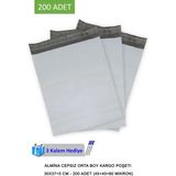 Royaleks Cepsiz Orta Boy Kargo Poşeti 30X37+5 cm - 200 Adet (40+40=80 Mikron)