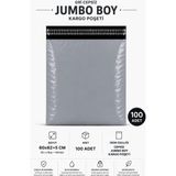 Royaleks Gri Cepsiz Jumbo Boy Kargo Poşeti 60X62+5 cm 100 Adet