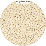 Royaleks Group Beyaz Renk 4 mm Yaklaşık 660 Adet / 60 Gram Cam Boncuk Oya Yazma Bileklik ve Kolye