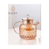 Royaleks Group Kabartmalı Borosilikat Cam Demlik 1000Ml Royaleks-Cm-2006