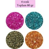 Royaleks Group Kesme Cam Boncuk 2mm - 4 Renk - Toplam 80 Gram - BNC438