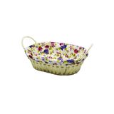 Royaleks Group Renkli Bezli Oval Hasır Ekmek Sepeti Royaleks-8821 RT-RY-H-82534