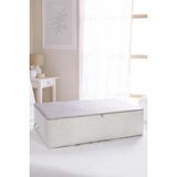 Royaleks İp Kulplu Pike Battaniye Yastık Hurcu Dolapiçi Baza Altı Hurç 46x74x22 cm 4 Adet