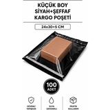 Royaleks Küçük Boy Siyah Şeffaf Kargo Poşeti 24X30+5 cm 100 Adet Mariposa Secret - Renkli