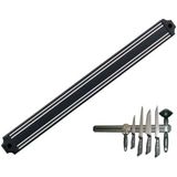 Royaleks Mutfak Duvarına Monte Mıknatıslı Geniş Bıçak Tutucu Stand - 55 cm - Siyah - Paslanmaz Çelik