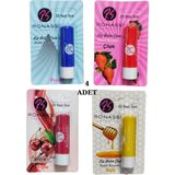 Royaleks Rs Ronassi Dudak Koruyucu ve Parlatıcısı Fresh Çilek Vişne ve Ballı 4 Lü Set