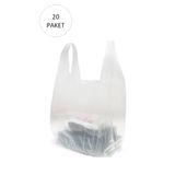 Royaleks Şeffaf Atlet Poşet Orta Boy 28x50 cm 20 Paket Takriben 4.000 Adet