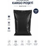 Royaleks Siyah Cepsiz Orta Boy Kargo Poşeti 30X37+5 cm 100 Adet - Renkli