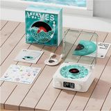 Royaleks Waves Nostalji Plak Görünümlü Bluetooth Hoparlör 3D Ses Dalgası Retro Müzik Plak Mavi