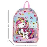 Royalglow Yeni Sezon Unicorn Desenli Lisanslı Anaokul Çantası Kız Kreş Çantası - Pembe