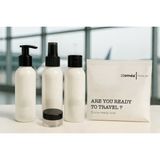royalgross Royal Gross Plastik Seyahat Boy 100ML Beyaz Şişe ve Kavanoz 4’lü Set Çantalı Seyahat Kiti