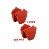 ROYALGROSS Silikon Fırın Eldiveni Vak Vak 2’li Kırmızı