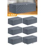 ROYALHOUSE 6 Adet - Büyük Boy Bazaaltı Ve Çekyat Hurç 64 X 45 X 22 Cm Antrasit