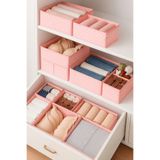 ROYALHOUSE 6'lı Çekmece Içi Düzenleyici Organizer Set - Çok Amaçlı Dolap Içi Kutu Seti - Pembe Benekli