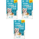 Royalist Creamy Snack – Kedi Ödül Maması (4+1) Üçlü Paket - TON BALIKLI