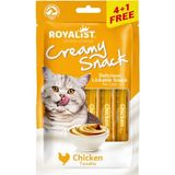 Royalist Creamy Snack – Kedi Ödülü (4+1) Kedinizin Vazgeçemeyeceği Lezzet! - TAVUKLU