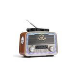 ROYALTREND Mini Nostaljik Fenerli Radyo,Güneş Panelli Ledli Bluetooth Nostalji Radyo