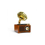 ROYALTREND Mini Nostaljik Gramafon Radyo,Şık Tasarım Gramafon Nostalji Radyo