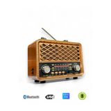 ROYALTREND Nostalji Eskitme Radyo Güneş Panelli,Üç Bant Özellikli Nostaljik Radyo