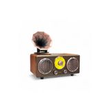 ROYALTREND Nostaljik Gramafon Görünüm Radyo,Şık Tasarım Ahşap Trend Nostalji Radyo