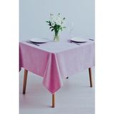 Royalty Kadife Dokulu Pembe Masa Örtüsü - 100 x 120 cm