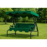 Royalune Furniture Metal Salıncak - Dayanıklı ve Konforlu - Destekli Oturma Alanı - Yeşil