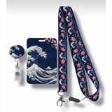 Royalvance Dalga ve Sakura Yoyo, Boyun Askı Ipi ve Sürgülü Kartlık 3’lü Set