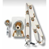 Royalvance Puantiyeli Eşarplı Köpek Yoyo, Boyun Askı Ipi ve Sürgülü Kartlık 3’lü Set