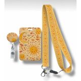 Royalvance Sarı Güneş ve Ay Yoyo, Boyun Askı Ipi ve Sürgülü Kartlık 3’lü Set