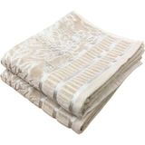 Royam 2 Li Yoncagül %100 Pamuk Kadife Extra Yumuşak El Yüz Havlusu - 45 x 85 cm - Bej