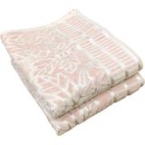 Royam 2 Li Yoncagül %100 Pamuk Kadife Extra Yumuşak El Yüz Havlusu - 45 x 85 cm - Pudra