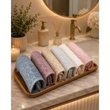 Royam 6 Lı By Ido Kısmi Kadife Kutulu %100 Pamuklu El Yüz Havlu Seti 50 x 90 - Karışık