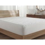 Royam Bambu Kumaş Ultra Sessiz Sıvı Geçirmez Yatak Alezi Fitted Full Kenar Tek Kişilik 100 x 200 + 35 - 100 x 200 cm - Beyaz