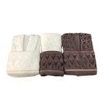 Royam Cotton Paris Jakarlı Pamuklu 6 Parça Aile Bornoz Seti