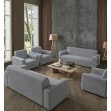 Royam Jakarlı 3 3 1 1 Bohem Desen Lastikli Kanepe Örtüsü Koltuk Örtüsü Koltuk Kılıfı Takımı - 180 x 230 cm - Antrasit
