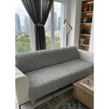 Royam Koltuk Örtüsü Çekyat Örtüsü 175 x 215 Lüks Kumaş Şönil Jakarlı Kaymaz - 175 x 215 cm - Antrasit
