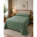 Royam Mevsim Home %100 Pamuk Çift Kişilik Waffle Desenli Yatak Örtüsü Pike 220 x 240 - Mint