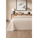 Royam Mevsim Home %100 Pamuk Tek Kişilik Waffle Desenli Yatak Örtüsü Pike 160 x 240 - Bej