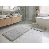 Royam Mevsim Home 2'Li Set Banyo Halısı, Paspası %100 Pamuklu Kaymaz Taban Makarna Kenar