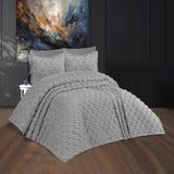Royam Prestij Çift Kişilik Yatak Örtüsü Pike Takımı 6 Parça - Gri - 250 x 260 cm