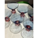 Royking Konik Cup Bardak Mavi-Kırmızı Kokteyl Kase Su Bardağı Yv-498