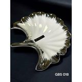 Royking Line Silver Yaprak Sunum Tabak Büyük 20*20 Cm Gbs 018