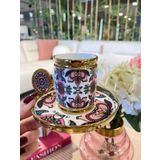 Royking Ricamo 6lı Kahve Fincan Takımı PEMBE-SOMON BKY 001