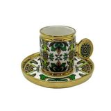 Royking Ricamo 6Lı Kahve Fincan Takımı Yeşil Bky 001