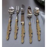 Royking Tüy Desen 5 Parça Servis Seti Antik Gold Eym 060